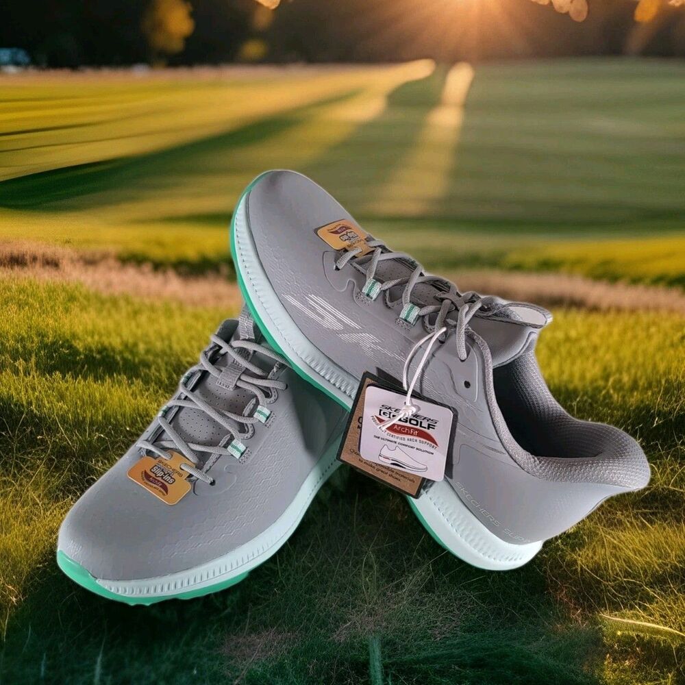 Skechers GO GOLF Elite 6 (123130-GYMN) Grey/Mint Women's 9 Hands Free Slip-ins